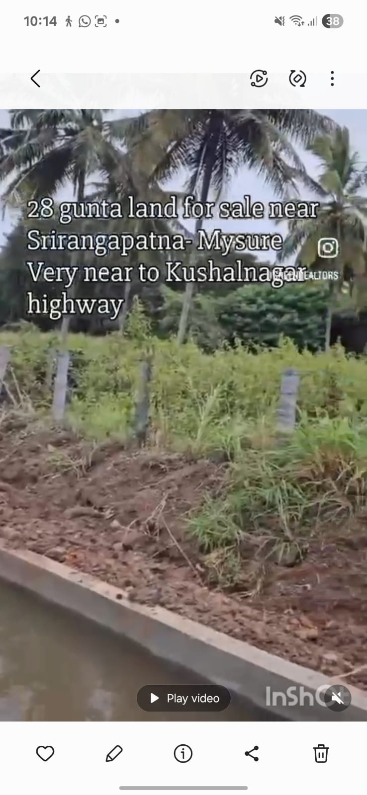 *property id 5116*  🌿 *28 Gunta Land for Sale – Palahalli, Near Srirangapatna (Mysuru)